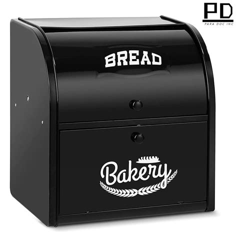 metal red and white bread box|metal bread box walmart.